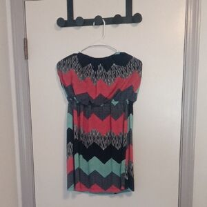 Stylish Chevron Kids Dress - Multicolor
